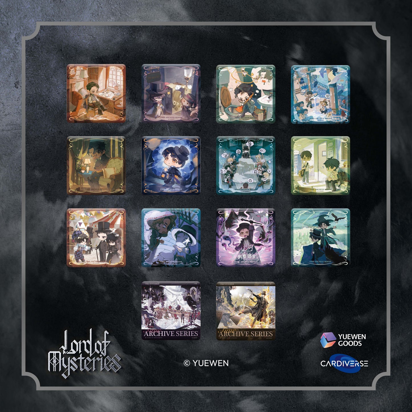 YUEWEN Lord of the Mysteries – Time Archive Series Badge - Lord of Mysteries Cards
